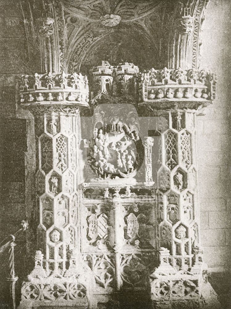 Babington Monument, St Winifred's Church, Kingston on Soar, c 1920