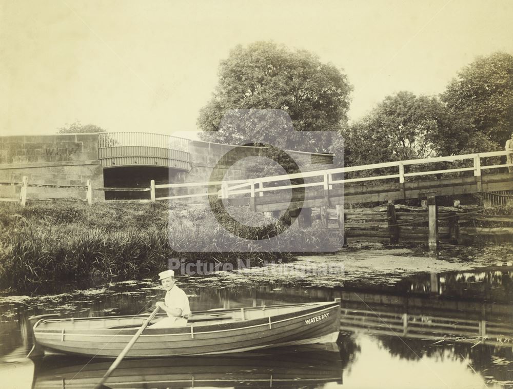 Boating on the River Soar, Kingston on Soar, c 1880