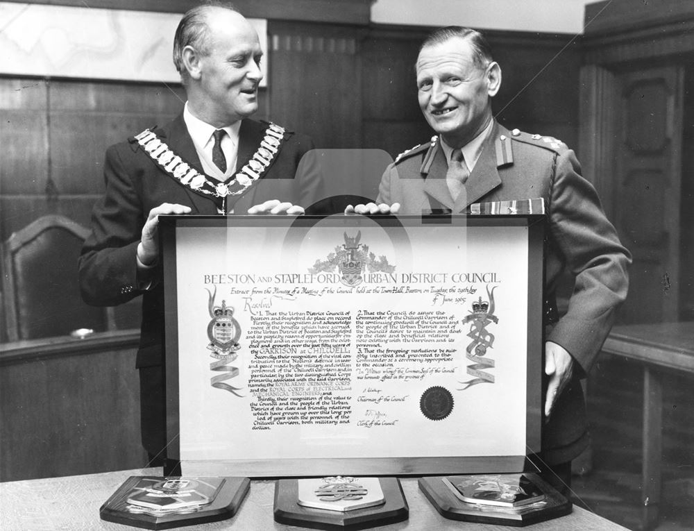 Testimonial Presentation to Brig E W Ranson, 1965