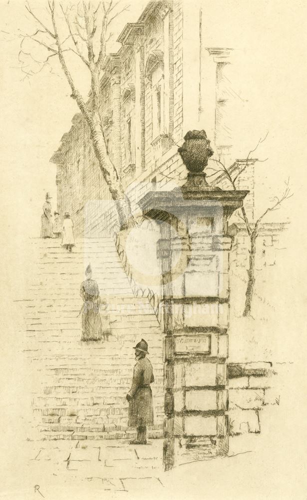 Nottingham Castle Steps, Nottingham, c 1900 ?