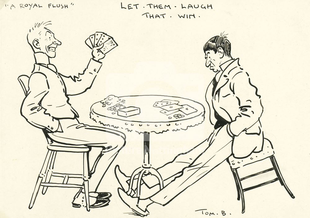 'Let Them Laugh That Win', Starr Wood and Phil May Playing Cards, c 1900