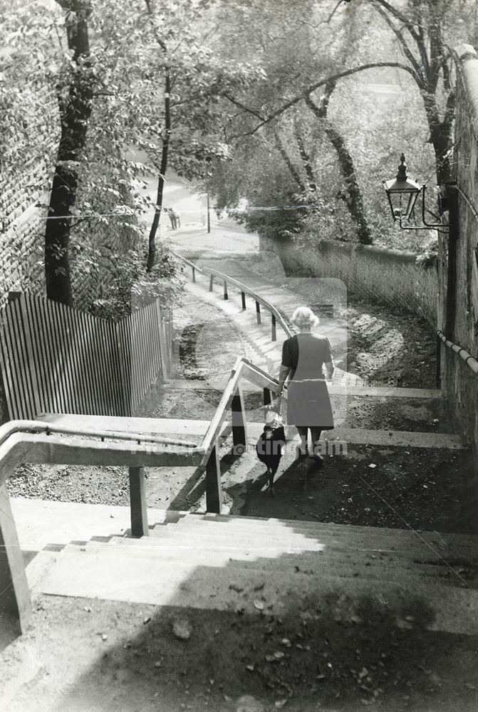 Park Steps, Park Terrace, Nottingham, c 1960