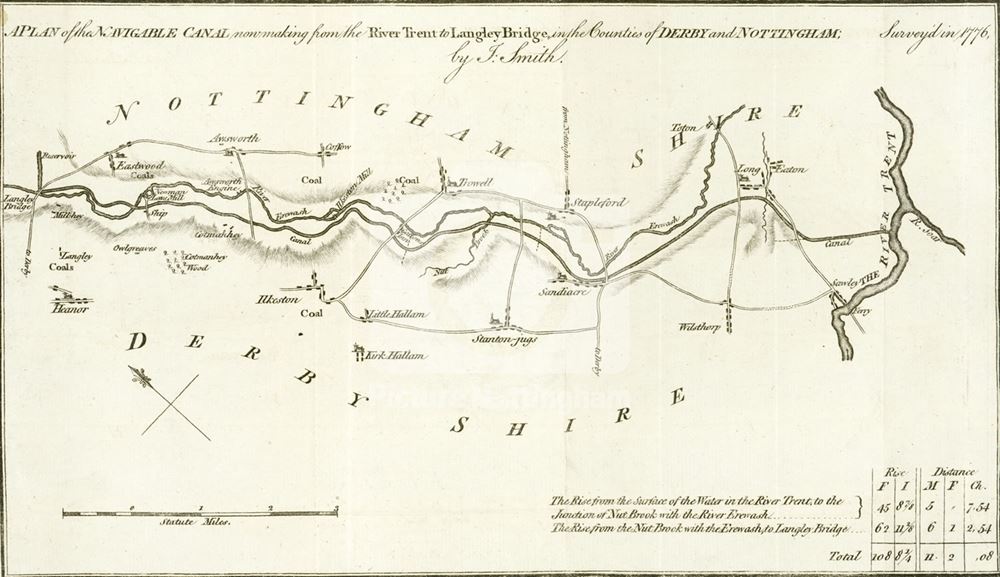 Erewash Canal Plan, c 1776