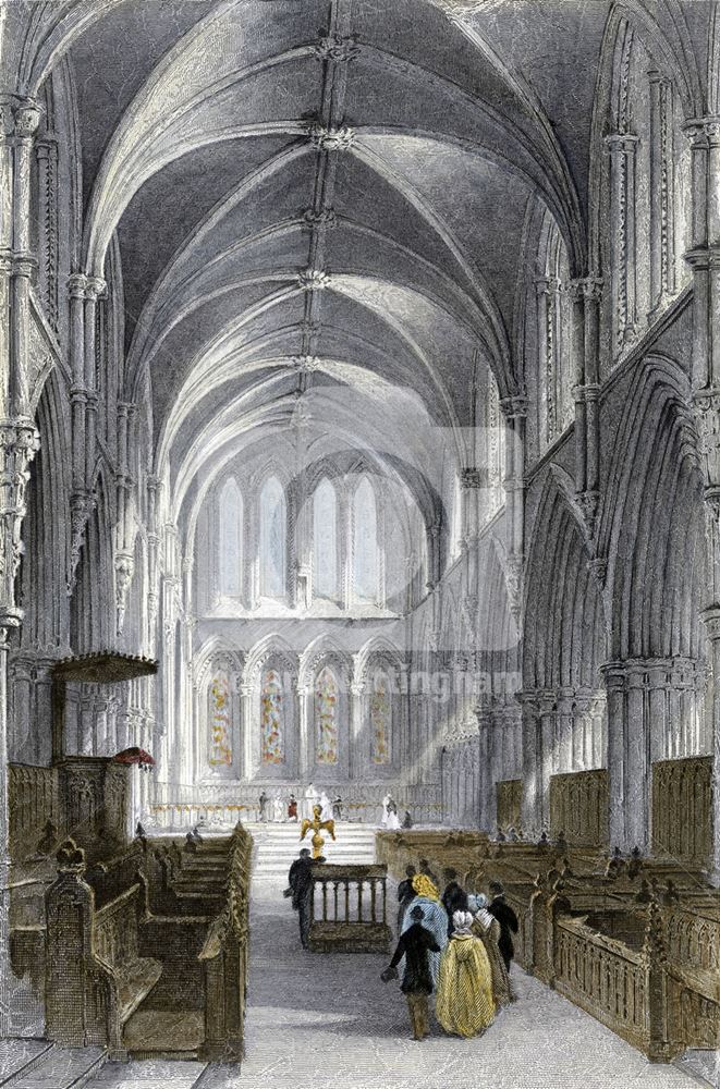 Southwell Minster Interior, Southwell, 1836