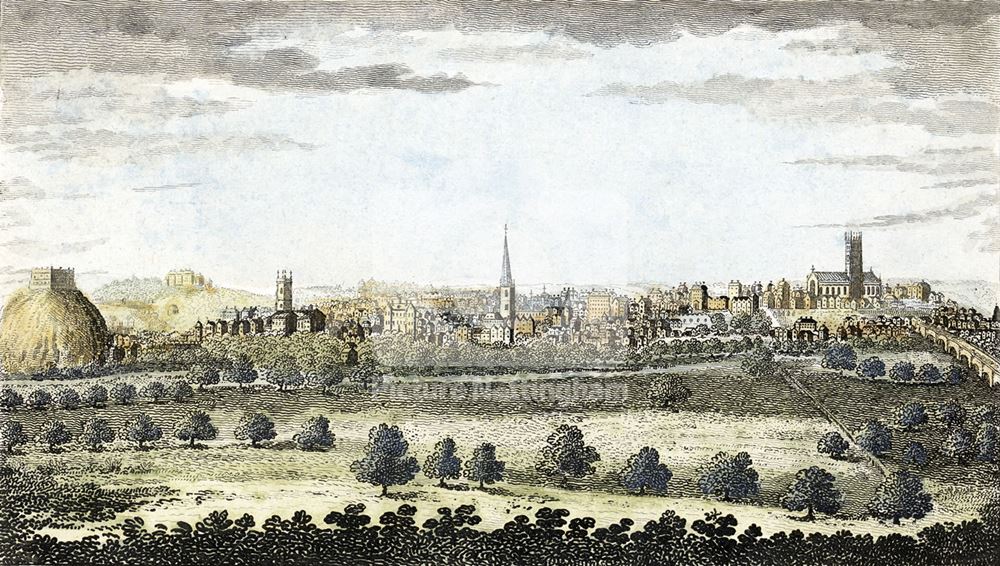 South View of Nottingham, c 1830