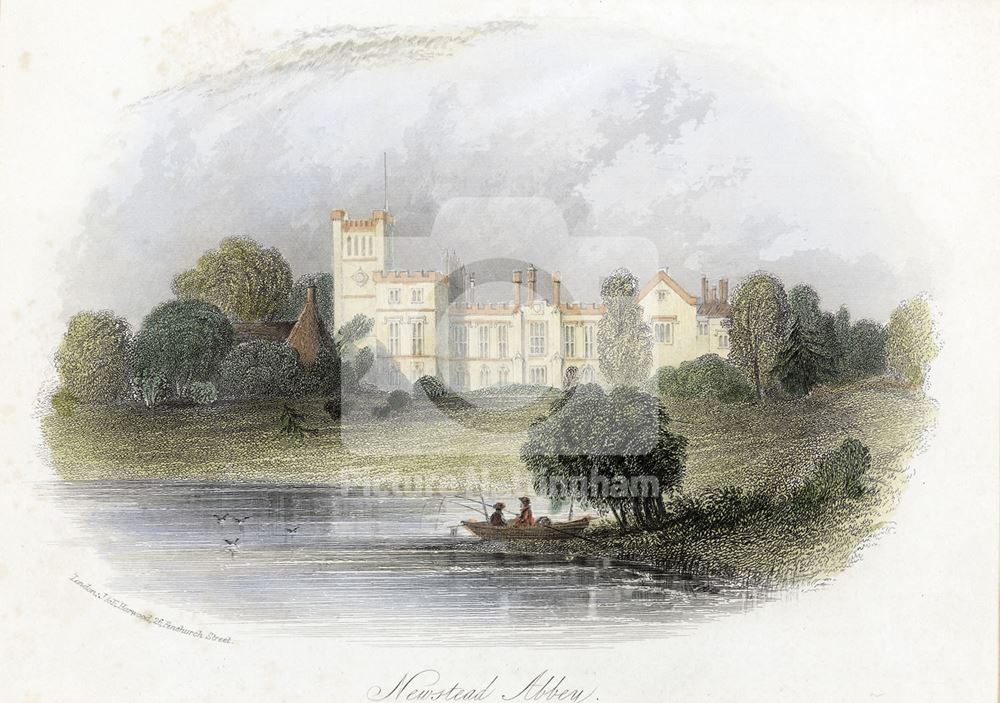 Newstead Abbey, Newstead, c 1840