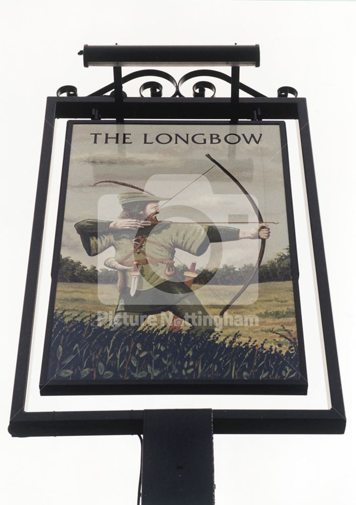 The Longbow Public House Sign, Calverton Road, Arnold, 1998