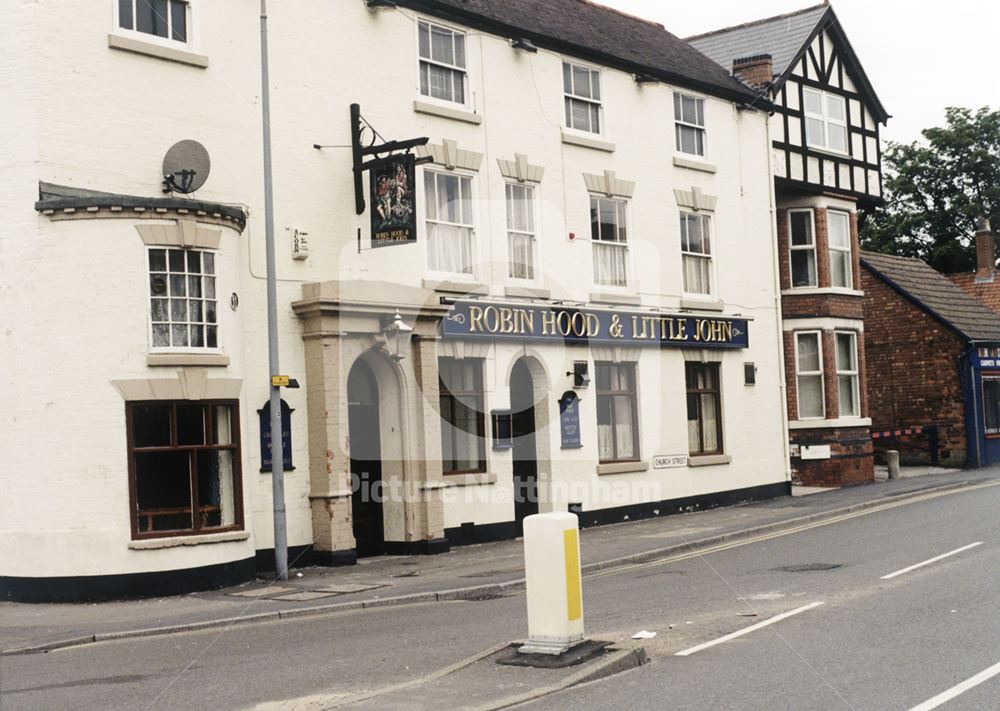 Robin Hood and Little John Public House, Church Street, Arnold, 1998