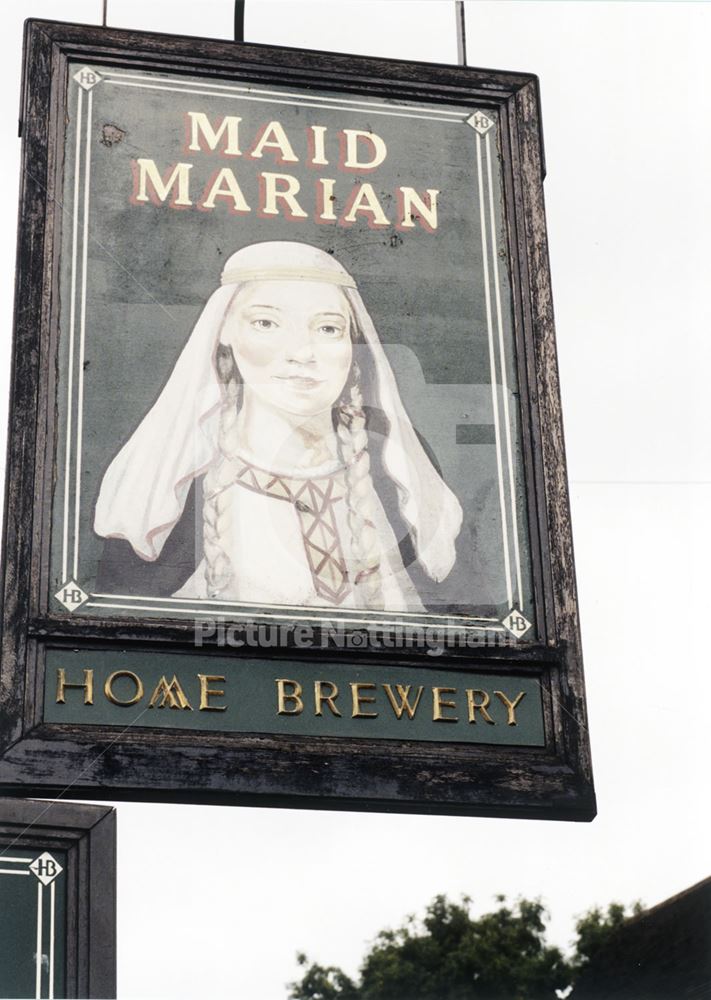 Maid Marian Public House Sign, Coppice Road, Arnold, 1998