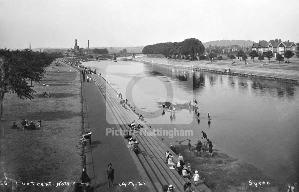 River Trent, The Meadows, Nottingham, 1921