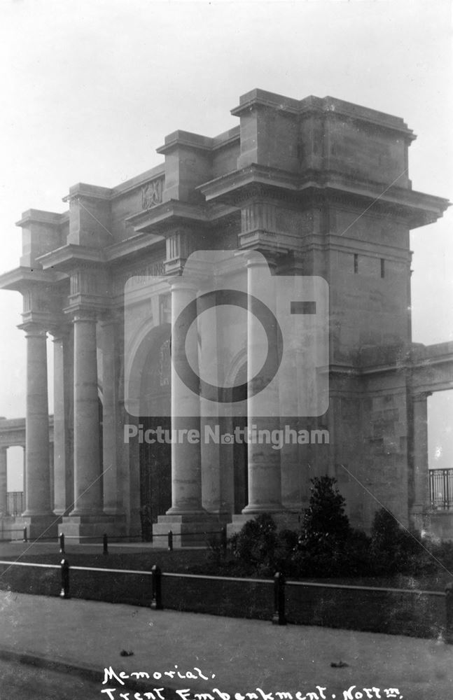 War Memorial, Victoria Embankment, The Meadows, Nottingham, c 1925