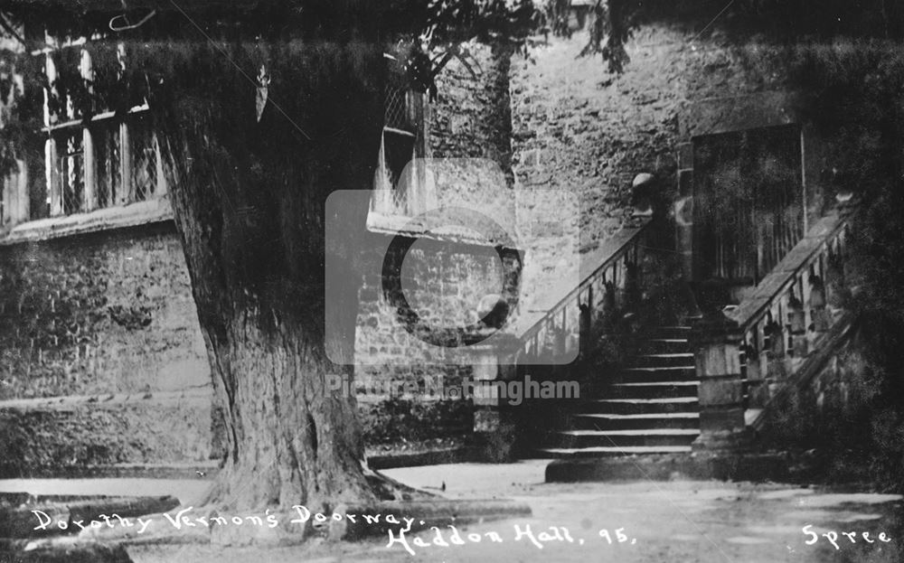 Dorothy Vernon's Doorway, Haddon Hall, Bakewell, c 1925