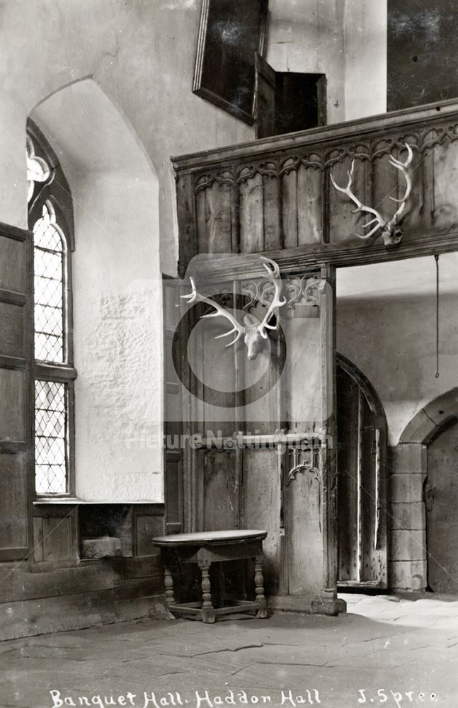 Banquet Hall, Haddon Hall, Bakewell, c 1925