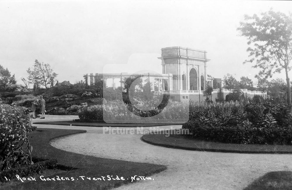 Rock Gardens, Victoria Embankment, The Meadows, Nottingham, c 1925