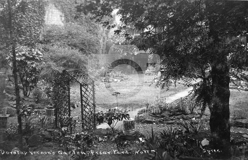 Dorothy Vernon's Garden, Friar Yard, Friar Lane, Nottingham, c 1925