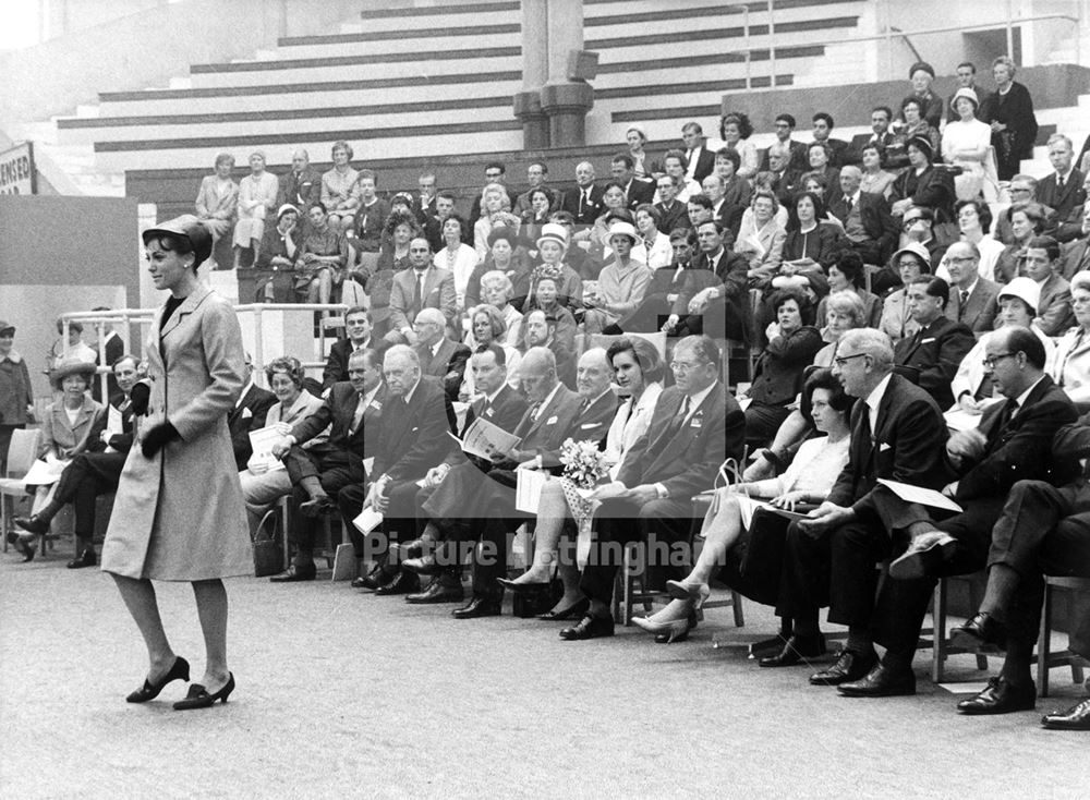 Princess Margaret alongside Turney Brothers at the Interleather Exhibition, 1965