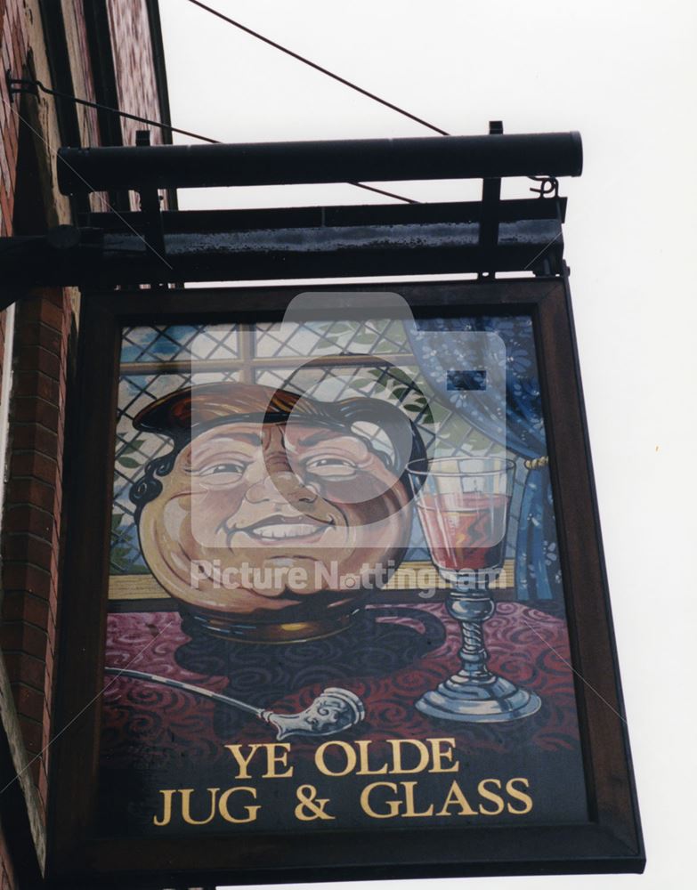 Olde Jug and Glass Pub, High Street, Edwinstowe, Nottingham, 1998