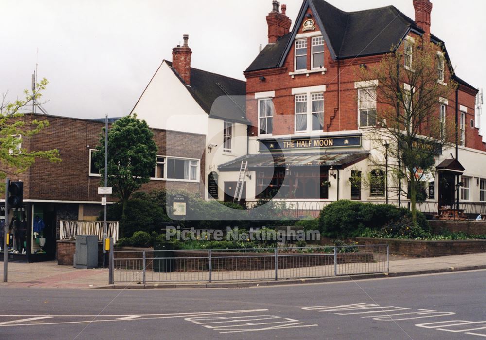 Half Moon Pub, High Street, Hucknall, Nottingham, 1998