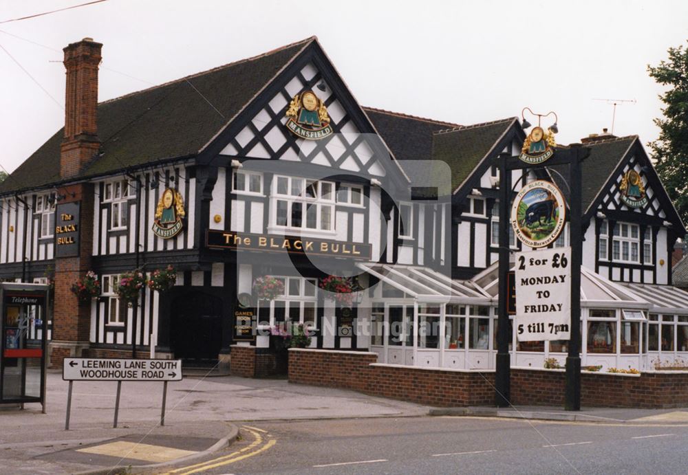 Black Bull Pub, Woodhouse Road, Mansfield, 1998