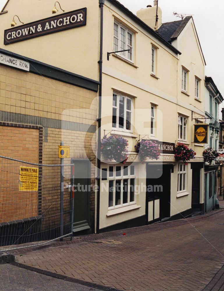 Crown and Anchor Pub, Exchange Road, Mansfield, 1998