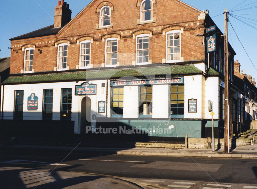 The Frog and Onion Pub, Noel Street, Hyson Green, Nottingham, 1998