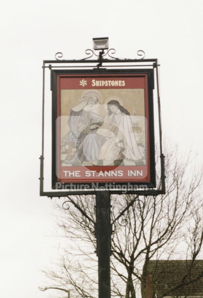 St Anns Inn Sign, Shelton Street, St Anns, 1998