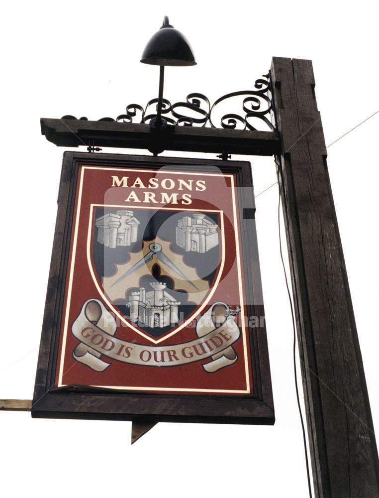 Masons Arms Sign, Spital Hill, Retford, 1998