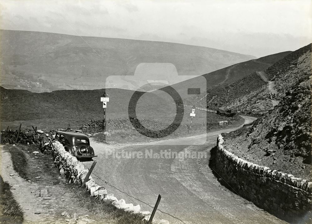 Kinder Scout from Mam Nick, near Castleton, c 1930s-40s