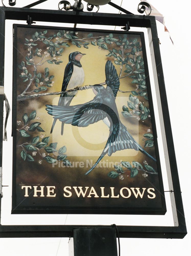 The Swallows Sign, Cottage Lane, Market Warsop, 1998