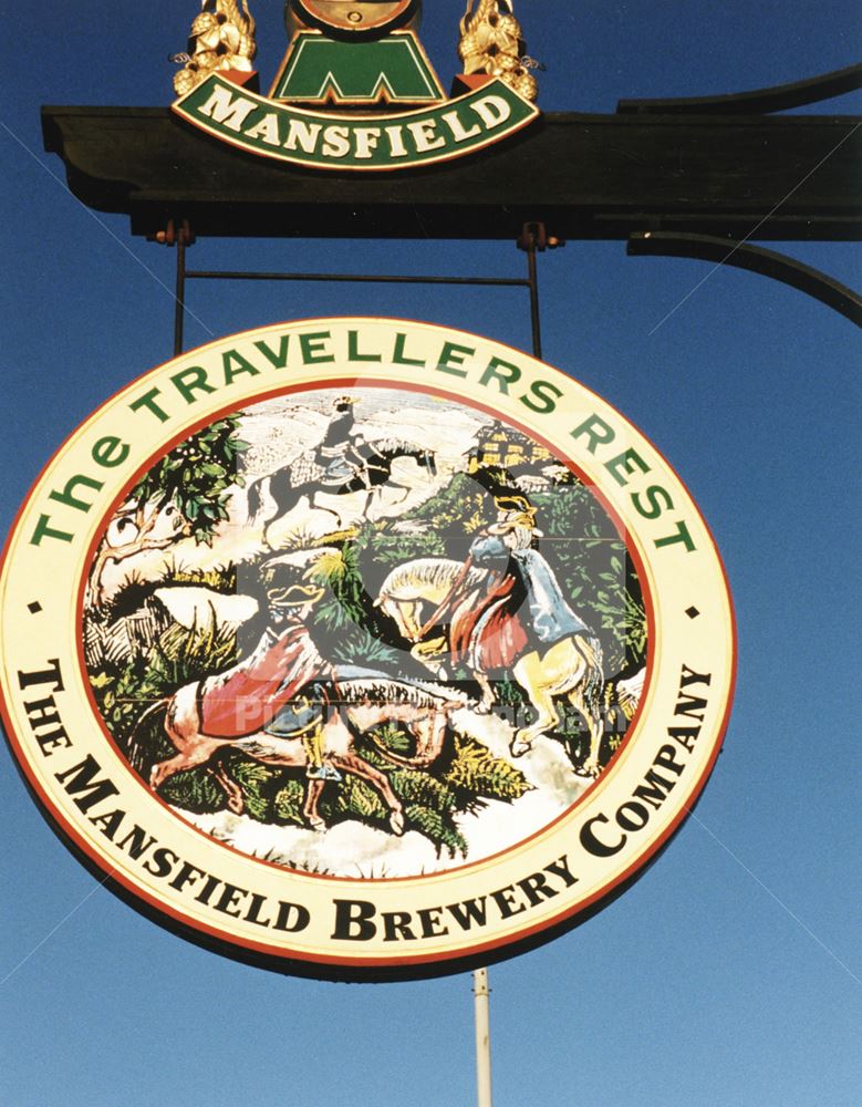 Travellers Rest Sign, Huthwaite Road, Sutton-in-Ashfield, 1998