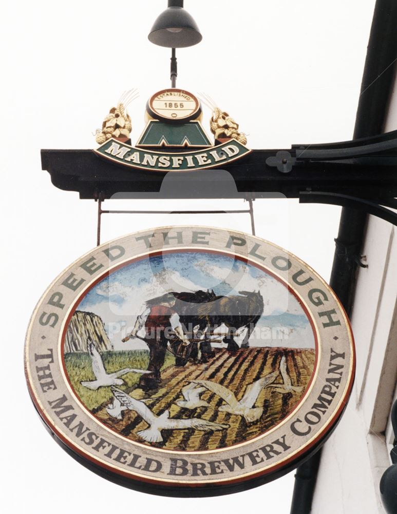 Speed the Plough Sign, Mansfield Road, Sutton-in-Ashfield, 1998