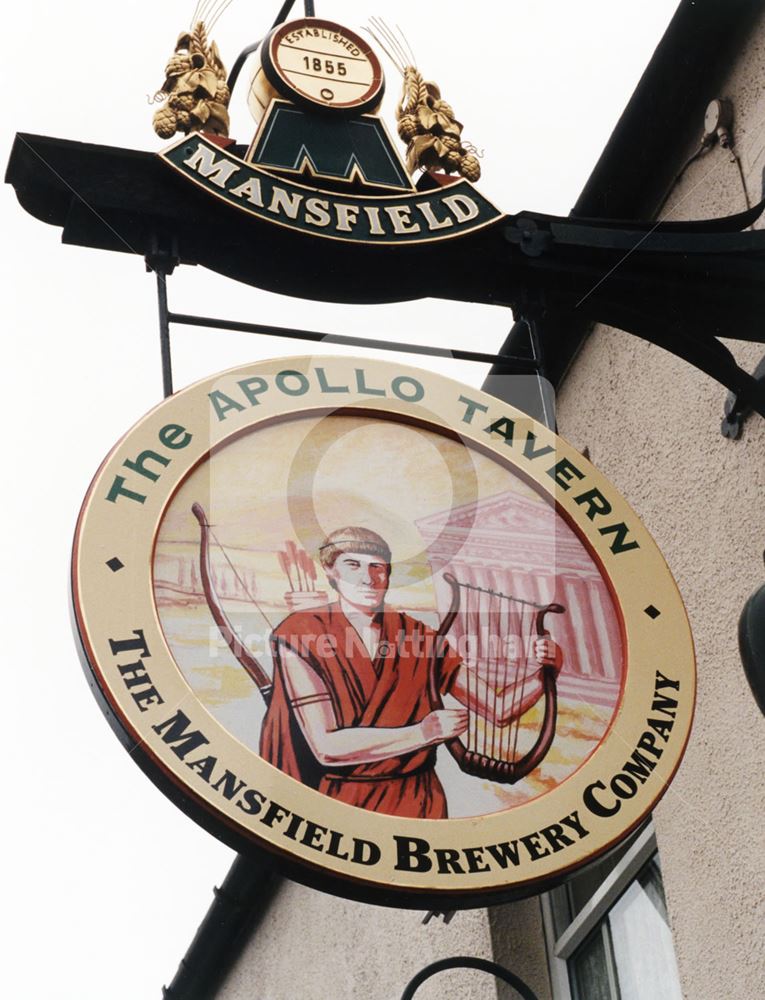 Apollo Tavern Sign, Mansfield Road, Sutton-in-Ashfield, 1998