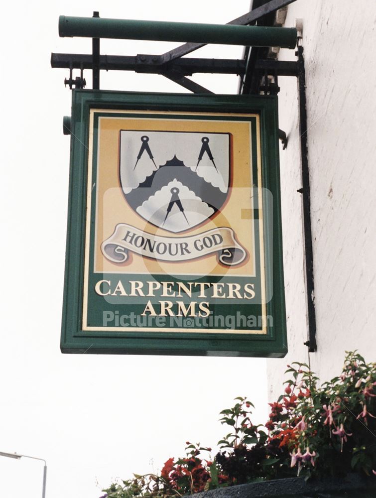 Carpenters Arms Sign, Boughton Road, Walesby, 1998