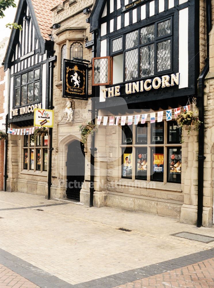 The Unicorn, 37 Bridge Street, Worksop, July 1998