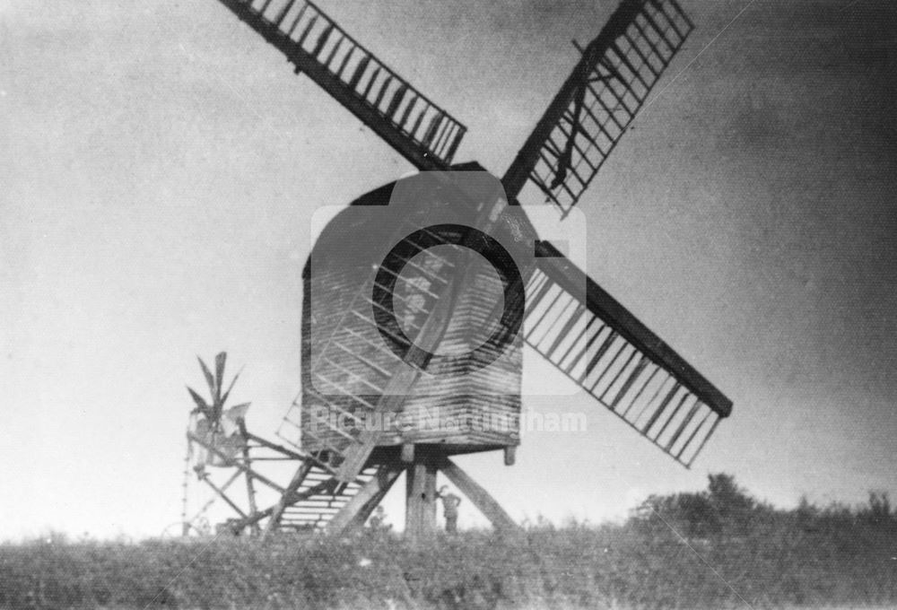 Post Mill, Laxton, c 1900