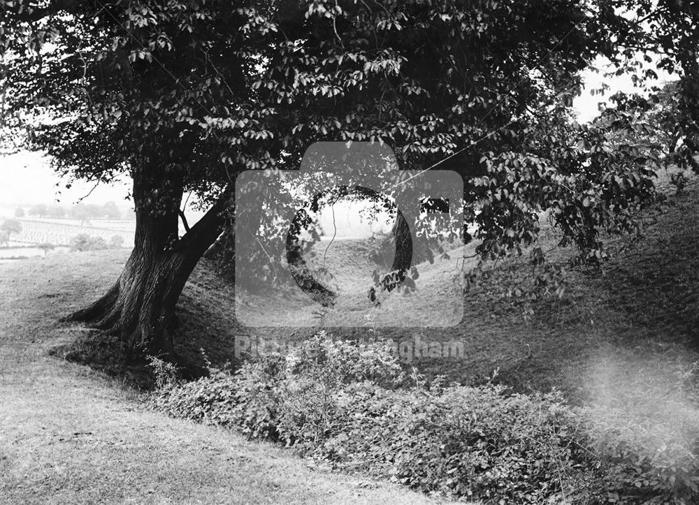 Remains of Laxton Castle, c 1900