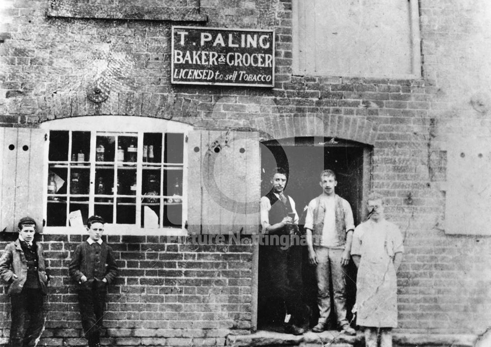 T Paling's shop, Lowdham, c 1900