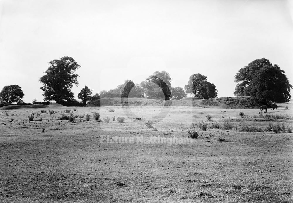 Motte and bailey castle, Laxton, undated