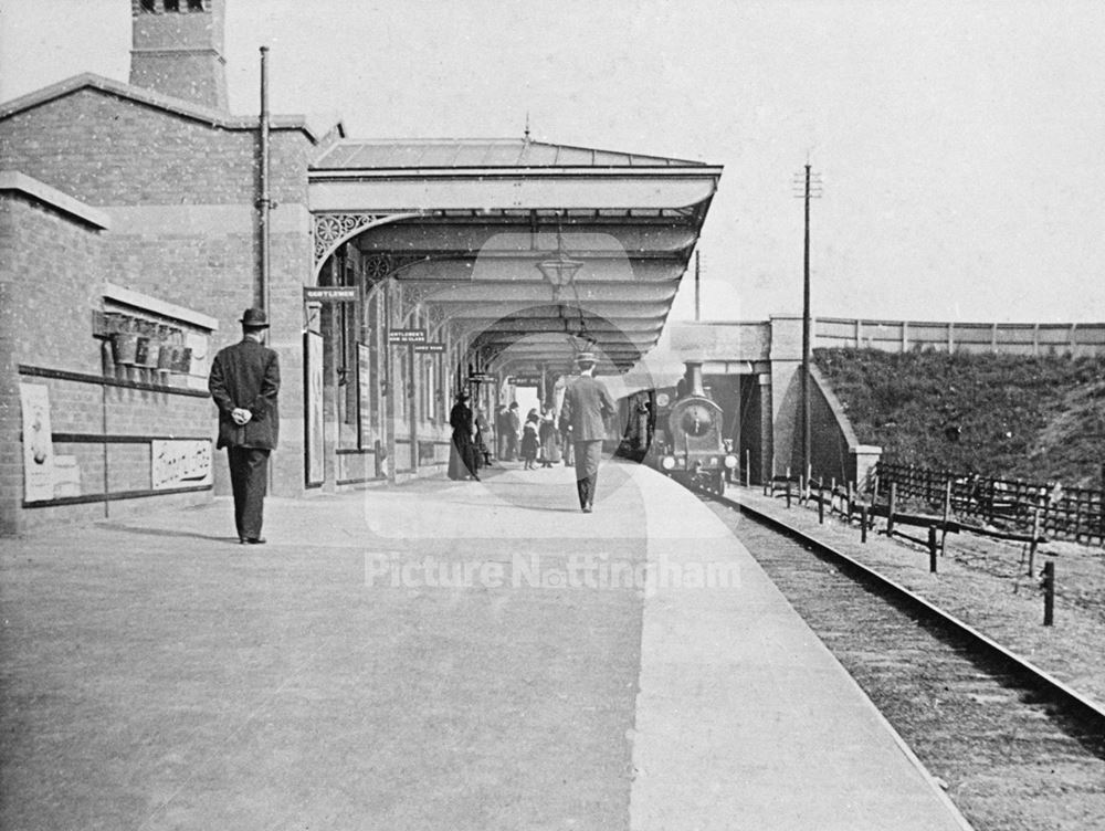 Midland Station, Hucknall, c 1895