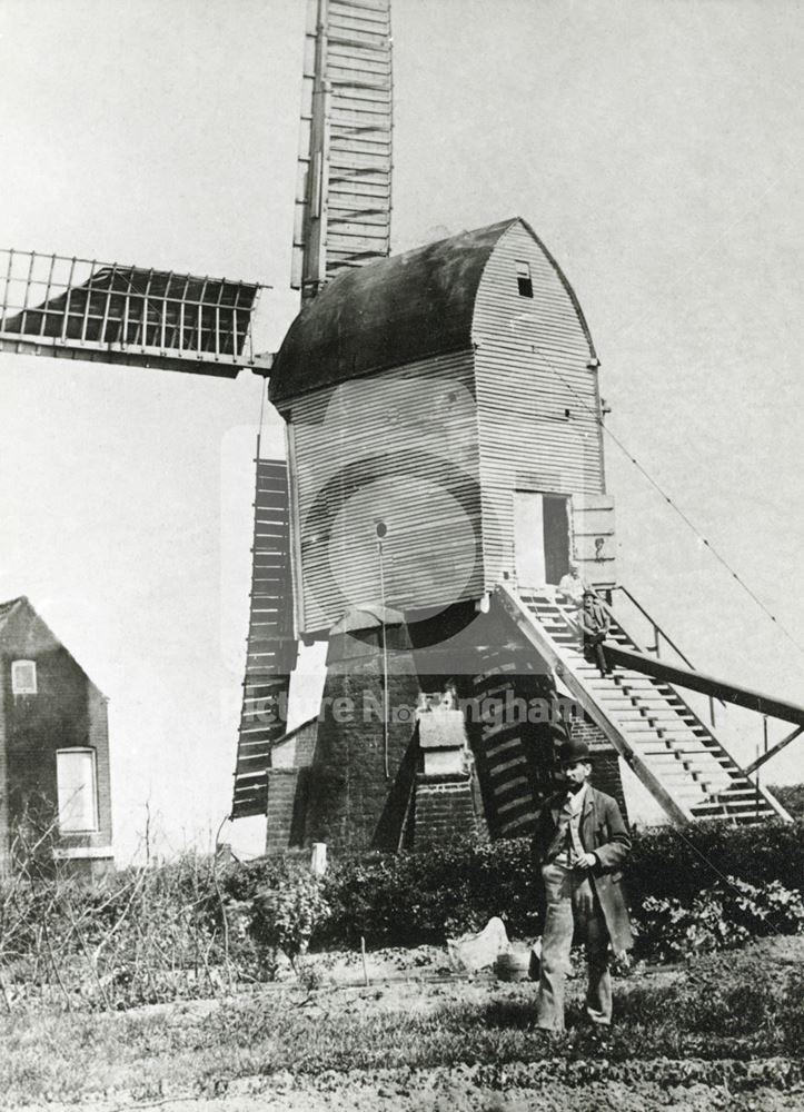 'Club Mill' Windmill, Sandy Lane, Hucknall, c 1895