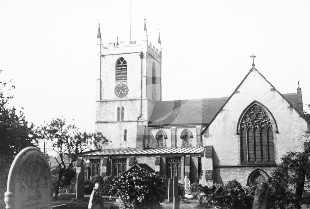 St Mary Magdalene Church, Market Place, Hucknall, c 1890s