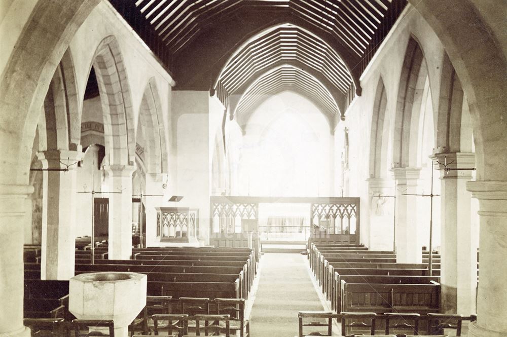 St Mary Magdalene Church, Market Place, Hucknall, c 1880