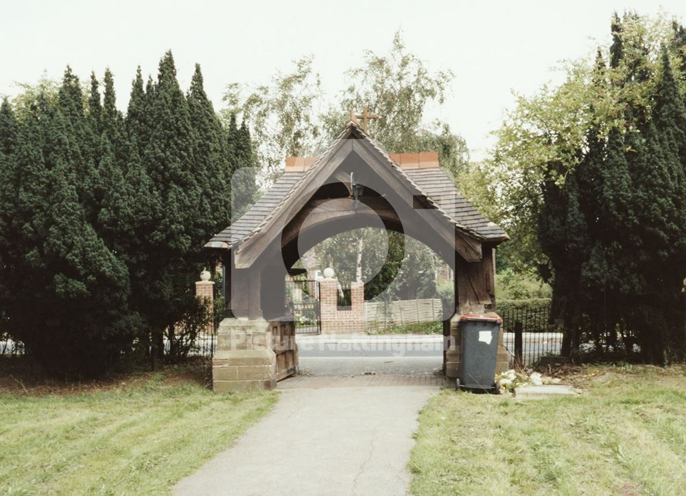 Lych Gate, St Michael and All Angels Church, Underwood, c 1983