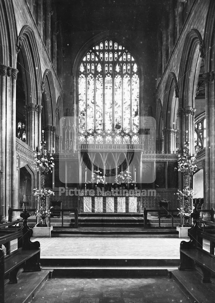 Interior of Church of St Mary Magdalene, Newark on Trent, pre-1964