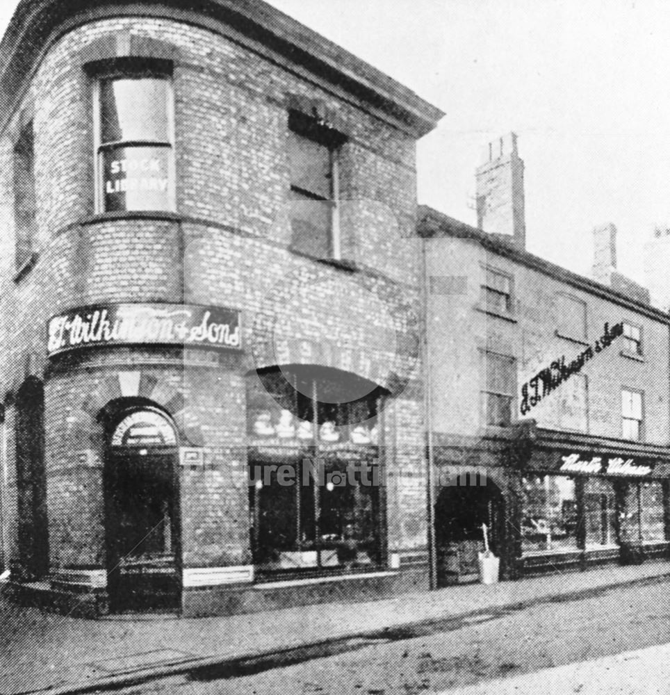 J T Wilkinson and Sons, Church Street, Newark on Trent, 1926