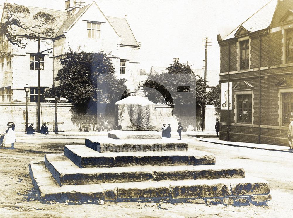 Base of cross, Church Street, Mansfield Woodhouse, 1908