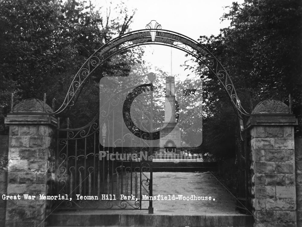 War Memorial, Yeoman Hill Park, Mansfield Woodhouse, post 1945