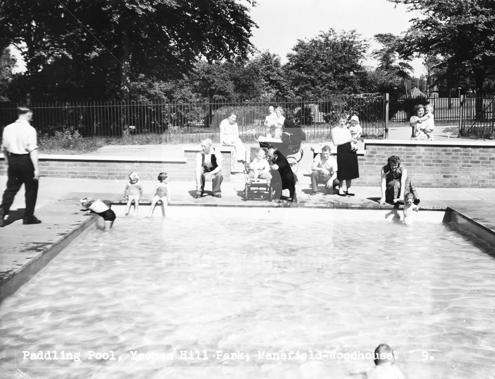 Paddling Pool, Yeoman Hill Park, Mansfield Woodhouse, c 1950