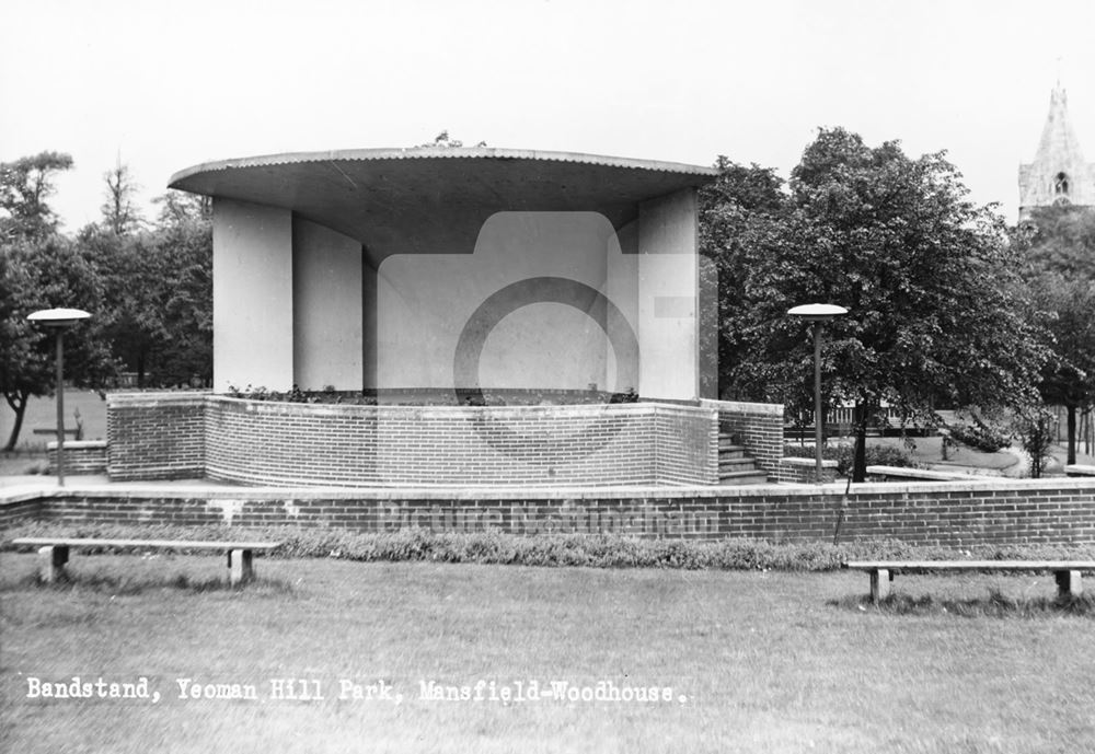 Bandstand, Yeoman Hill Park, Mansfield Woodhouse, c 1950