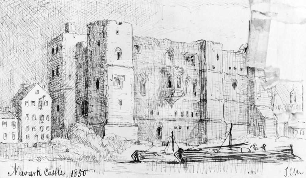 Newark Castle, Newark on Trent, 1850